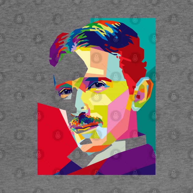 Tesla in pop art by Mulyadi Walet